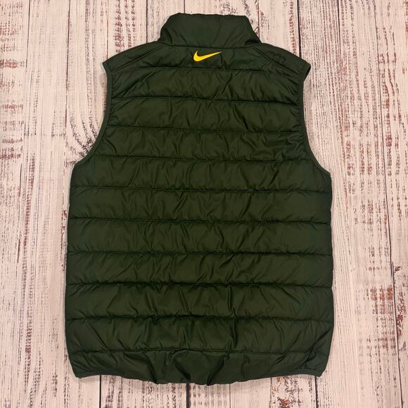 Nike NFL Team Green Bay Packers Reversible Puffer Vest Men’s Small Green/Gold - Picture 6 of 9